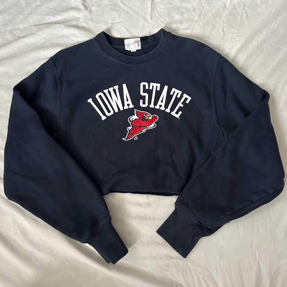 Champion Blue Crew Neck Sweater Classic Athletic Style